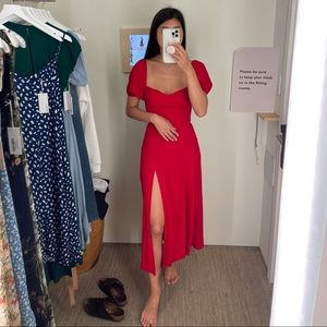 Reformation Mylah Dress in Cherry